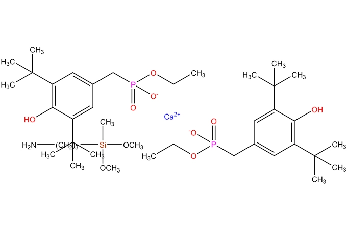 Calcium di ethyl bis[[3,5-Bis (1,1-dimethylethyl)-4-hydroxyphenyl]methyl]phosphonat]