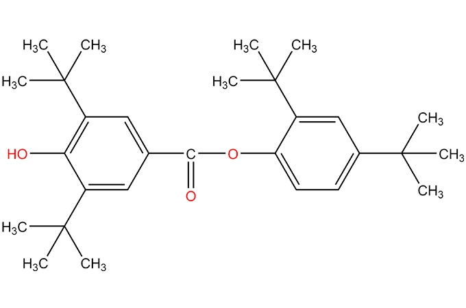 2,4-Di-tert-butylphenyl-4 '-hydroxy-3',5 '-di-tert-butyl benzoat