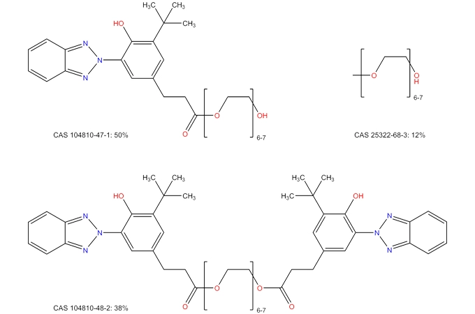 Mischung. α-[3-[3-(2H-benzotriazol-2-yl)-5-(1,1-dimethylethyl)-4hydroxy phenyl]-1-oxopropyl]-ω-hydroxy poly(oxo-1, 2-ethandiyl)