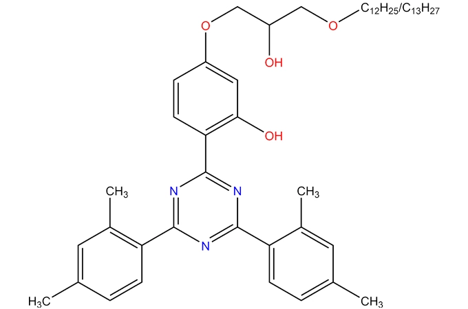 Reaktions produkte von 2-(4,6-Bis (2,4-dimethylphenyl)-1,3,5-triazin-2-yl)-5-hydroxyphenol mit ((C10-16, reich an C12-13 alkyl oxy)methyl)oxyran