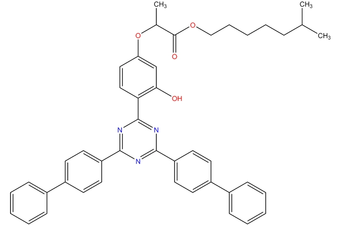 Isooctyl 2-[4-[4,6-bis[(1,1 '-biphenyl)-4-yl]-1,3,5-triazin-2-yl]-3-hydroxyphenoxy]propan oat