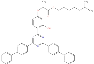 Isooctyl 2-[4-[4,6-bis[(1,1 '-biphenyl)-4-yl]-1,3,5-triazin-2-yl]-3-hydroxyphenoxy]propan oat