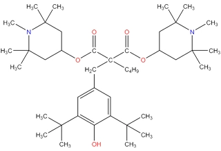 Bis(1,2,2, 6,6-Pentamethyl-4-piperidinyl)-[[3,5-bis(1,1-dimethylethyl)-4-hydroxyphenyl]methyl]butyl malonat