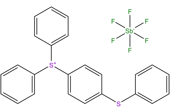Diphenyl(4-phenylthio)phenyl sufonium Hexa fluor antiman onat