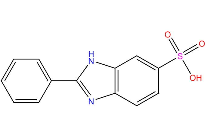 2-phenyl-1H-benzimidazole-5-sulphonic säure